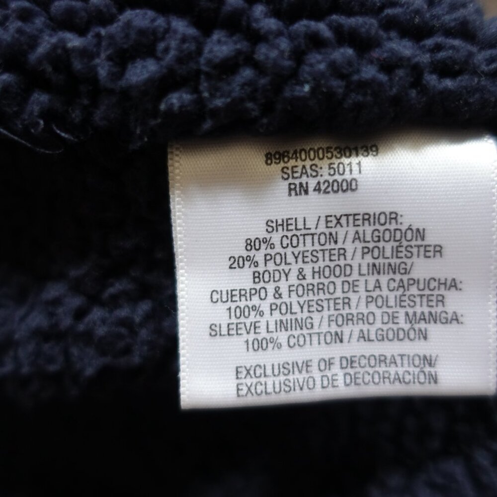 Men's Navy and Gray Striped Hooded Zip Sweater - Picture 5 of 8